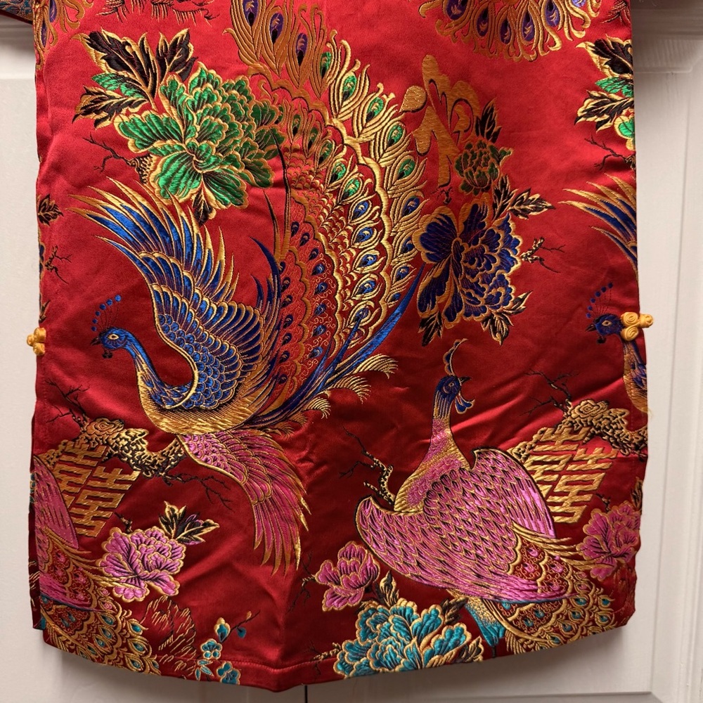 Red Embroidered Kimono Jacket - Picture 10 of 15